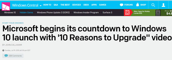 فقط 3 روز تا رونمایی Windows 10