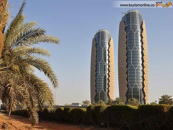 معماری زیبای برج های دوقلوی ابوظبی