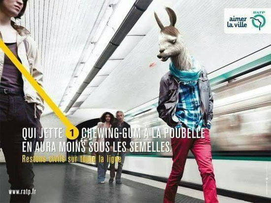 پوسترهای خلاقانه سازمان حمل و نقل پاریس