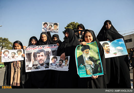 تصاویر: استقبال از احمدی نژاد در مهرآباد