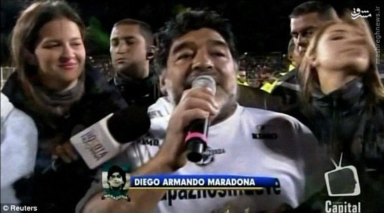 عکس: کتک کاری مارادونا در بازی صلح