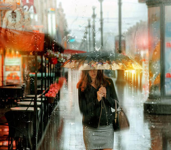 عکس هایی زیبا از خیابان های بارانی
