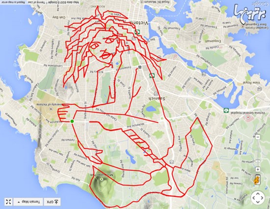 نقاشی با مسیرهای GPS!