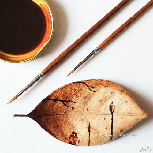 نقاشی های حرفه ای با قهوه +عکس