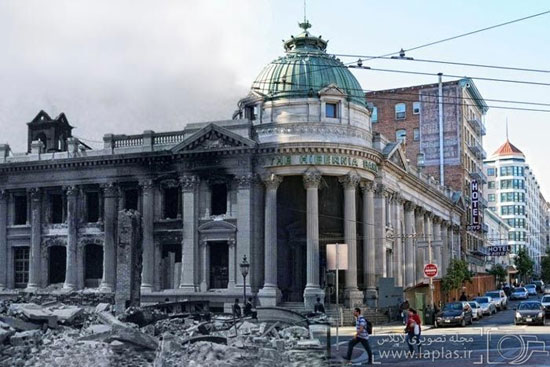 زلزله و یک قرن بعد در یک تصویر