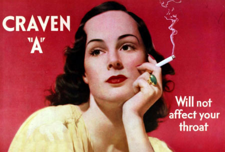 ظهور و سقوط تبلیغات دخانیات در تصاویر