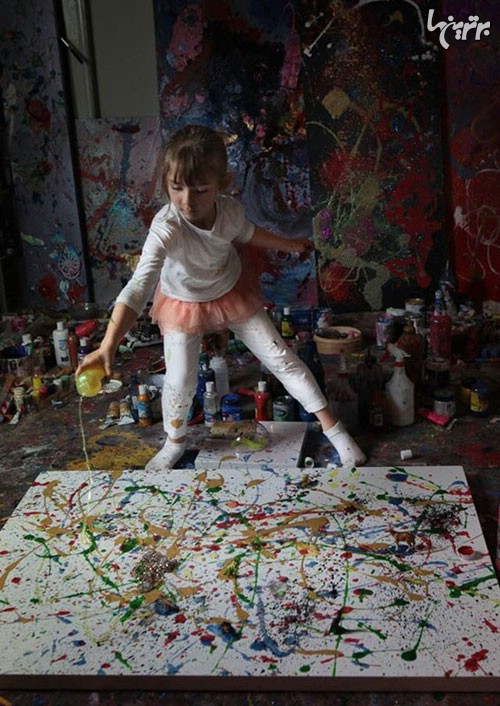 نقاشی‌های انتزاعی هنرمند 6 ساله +عکس