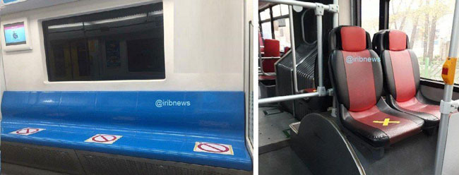 فاصله‌گذاری اجتماعی در مترو و اتوبوس اجرایی شد